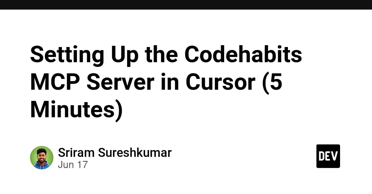 Setting Up the Codehabits MCP Server in Cursor (5 Minutes)