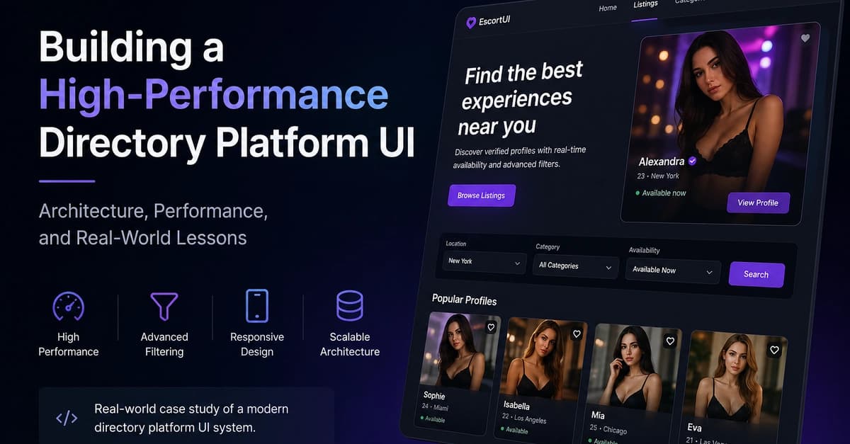 Building a High-Performance Directory UI System (Frontend Architecture Breakdown)