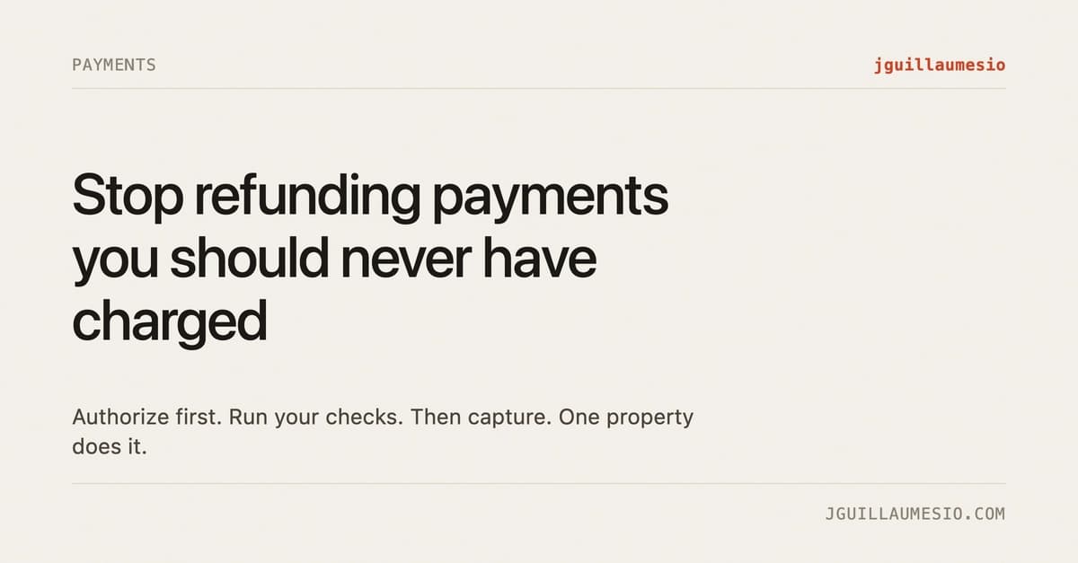 Stop refunding payments you should never have charged