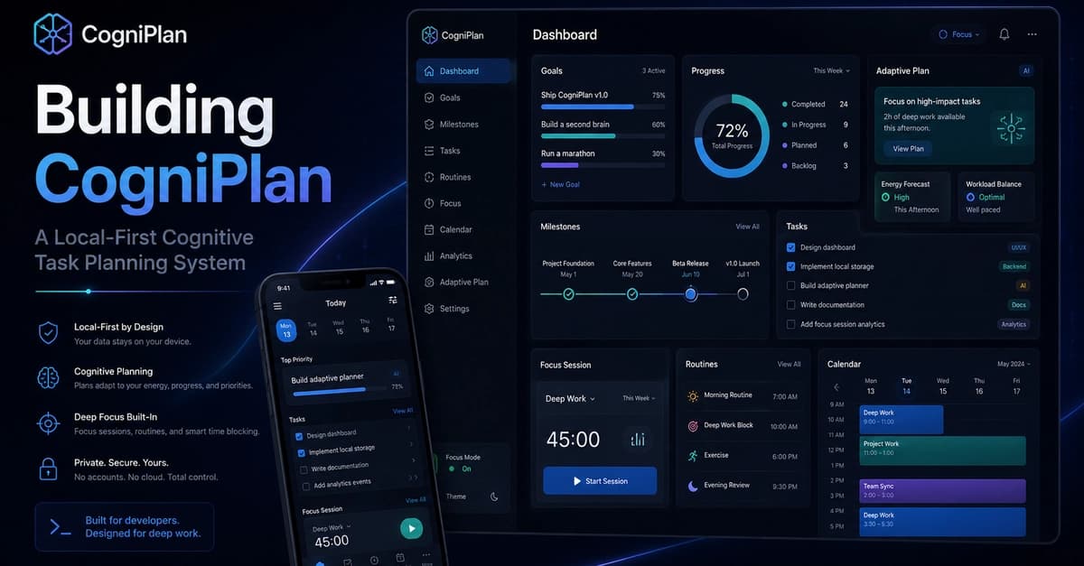 Building CogniPlan: A Local-First Task Planning System