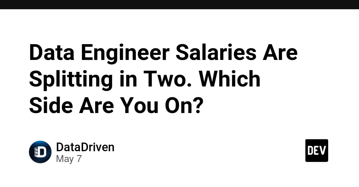 Data Engineer Salaries Are Splitting in Two. Which Side Are You On?