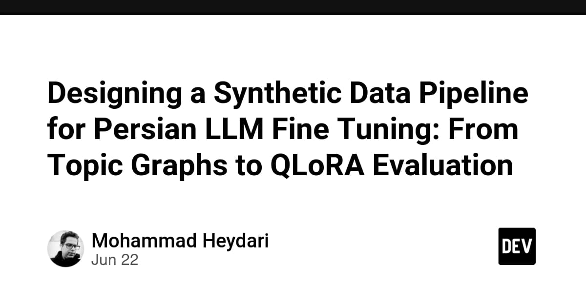 Designing a Synthetic Data Pipeline for Persian LLM Fine Tuning: From Topic Graphs to QLoRA Evaluation